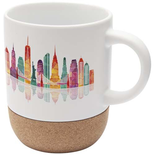 Mug Billie en céramique pour sublimation de 300 ml avec détails en liège