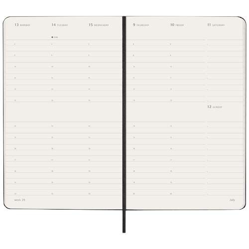 Agenda L vertical 12 mois Moleskine à couverture rigide