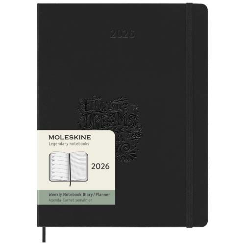 Agenda XL hebdomadaire 12 mois Moleskine à couverture rigide