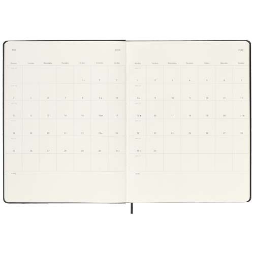 Agenda XL hebdomadaire 12 mois Moleskine à couverture rigide