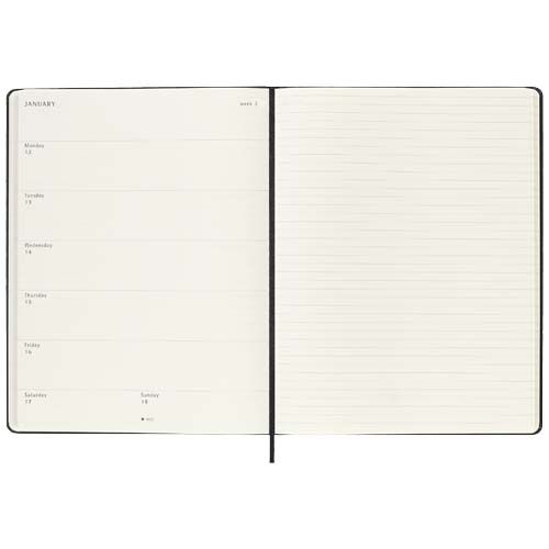 Agenda XL hebdomadaire 12 mois Moleskine à couverture rigide