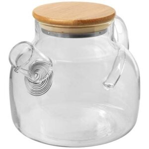 Théière Zen avec passoire et couvercle en bambou