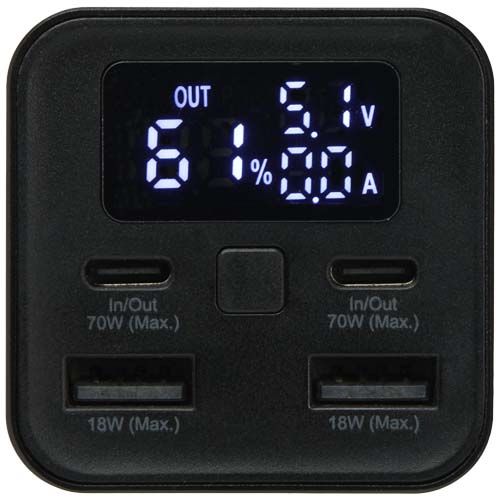 Batterie de secours Acamar de 20 000 mAh et 70 W en aluminium recyclé pour ordinateur portable