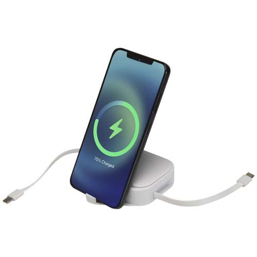 Câble rétractable 5 en 1 Gloas en matériaux recyclés pour synchronisation de données et charge rapide de 100 W avec kit d’out