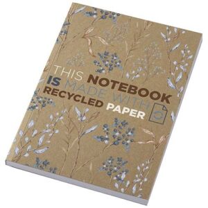 Cahier Novella Austen Kraft A5 recyclé à couverture souple de 100 feuilles