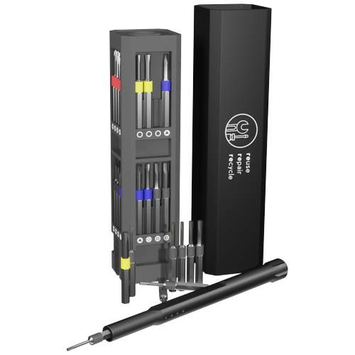 Tournevis 30 pièces SCX.design T20 et kit de réparation dans un boîtier en aluminium