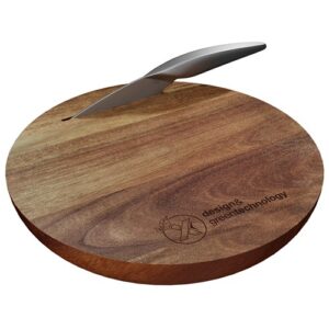 set de planche à découper et couteau FSC® 100% bois d'acacia