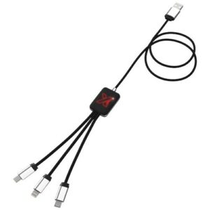 Câble 3-en-1 avec logo lumineux SCX.design C17