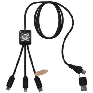 Câble de charge 5-en-1 SCX.design C45 en rPET avec transfert de données