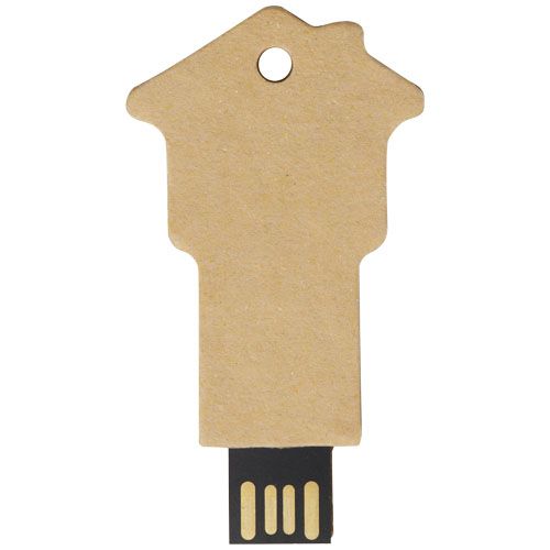 Clé USB 2.0 en papier recyclé en forme de maison