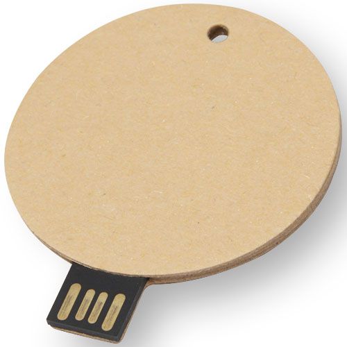 Clé USB 2.0 ronde en papier recyclé