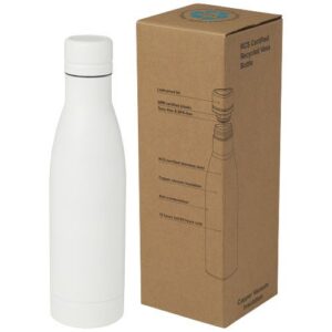 Bouteille isotherme Vasa en acier inoxydable recyclé certifié RCS de 500 ml avec isolation par le vide et couche de cuivre