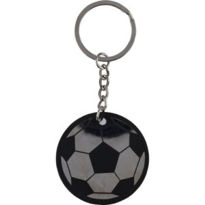 Porte-clés ballon de football en acier inoxydable recyclé Ciro