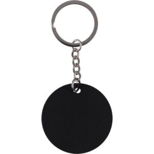 Porte-clés rond en acier inoxydable recyclé Risa