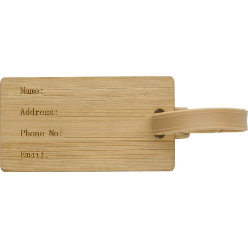 Porte-étiquette de valise en bambou Shawn