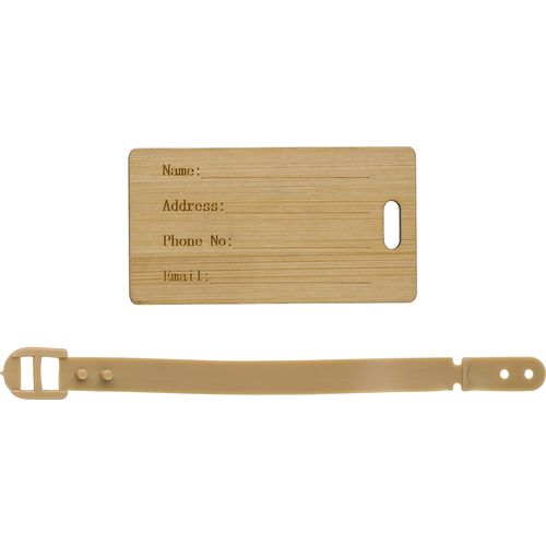 Porte-étiquette de valise en bambou Shawn