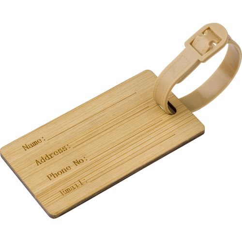 Porte-étiquette de valise en bambou Shawn