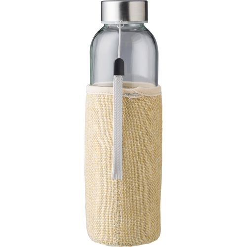 Gourde de 500 ml en verre avec housse en jute Kaydence