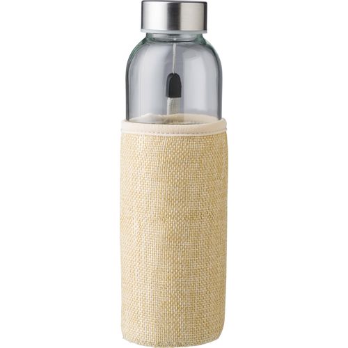Gourde de 500 ml en verre avec housse en jute Kaydence