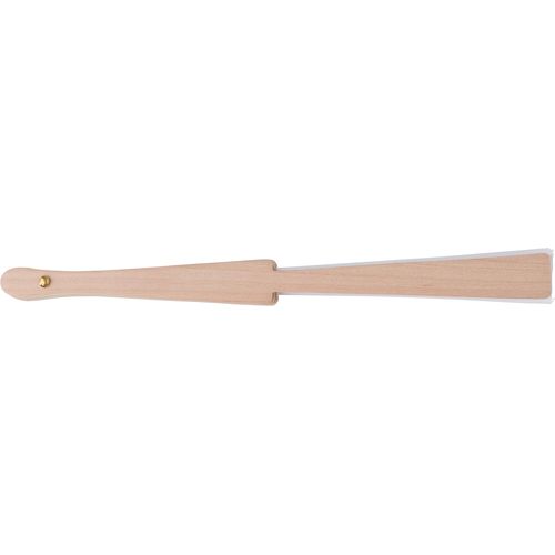 Eventail en bois et en rPET dans une boîte cadeau kraft Rosanne