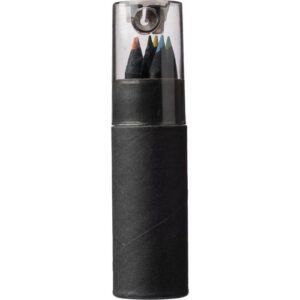 Tube en carton recyclé de 6 crayons Beate