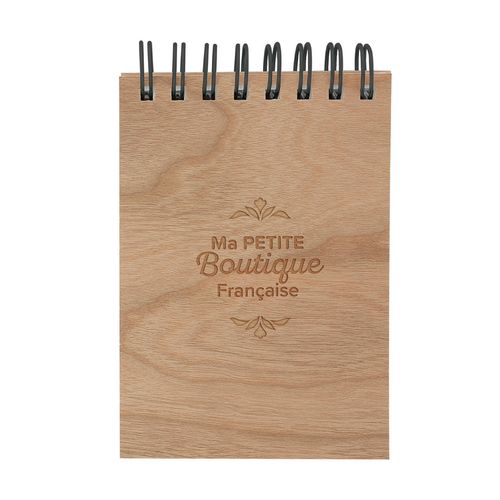 Carnet A7 papier laser bois