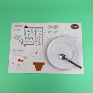 Set de table papier graines A3