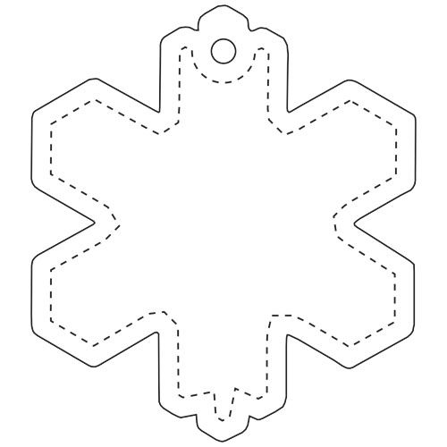 Attache réfléchissante RFX™ en TPU en forme de flocon de neige