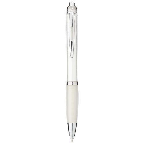 Stylo bille avec corps et grip colorés Nash (encre bleue)