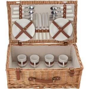 Panier pique-nique en osier pour 4 personnes Levin