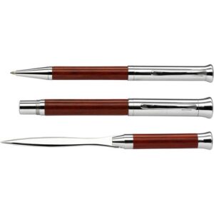 Parure stylo bille, plume et coupe-papier Paulette