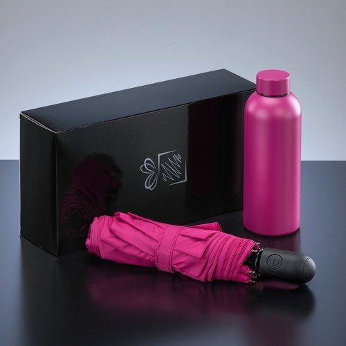 Active Set : bouteille isotherme 500 ml et parapluie automatique