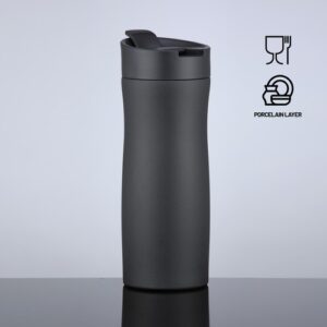 Nordic mug isotherme avec couche de cuivre et revêtement en porcelaine, 630 ml