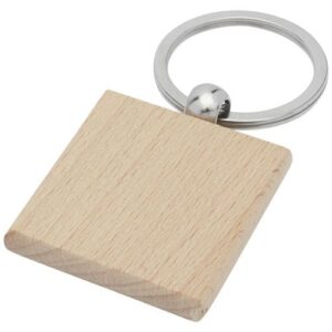 Porte-clés carré Gioia en bois de hêtre