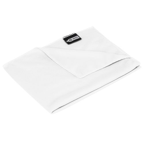 Serviette de sport rafraîchissante en PET recyclé Raquel avec pochette 80 x 30 cm