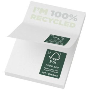 Mémos autocollants recyclés 50 x 75 mm Sticky-Mate®