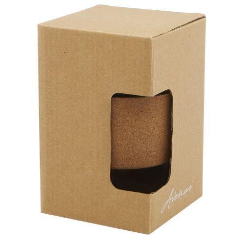 Gobelet Lidan de 360 ml en verre borosilicate avec grip en liège et couvercle en silicone