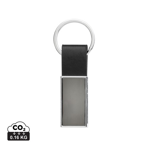 Porte-clés luxe en PU et alliage de zinc recyclé RCS