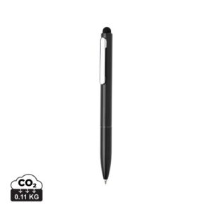 Stylo en aluminium recyclé certifié RCS avec stylet Kymi