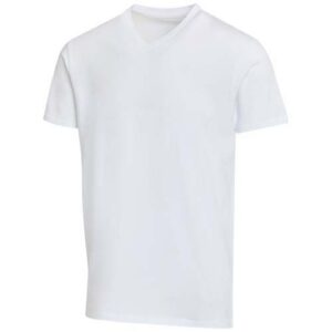 T-shirt unisexe en coton bio certifié OCS Balfour à manches courtes et col en V de 200 g/m²