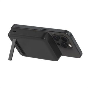 BATTERIE DE SECOURS INDUCTION 8.000 MAH MAGSAFE FONCTION STAND - NOIRE