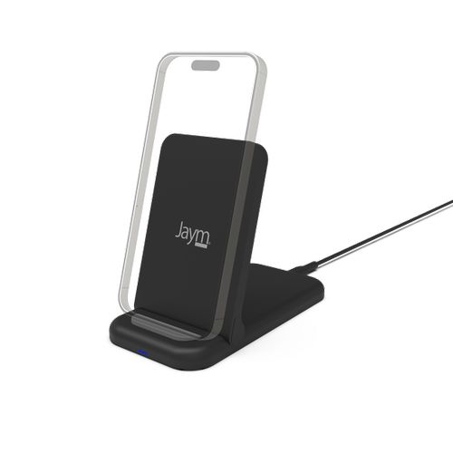 CHARGEUR INTELLIGENT PAD A INDUCTION RAPIDE QI 15W - STAND PLIABLE - NOIR - JAYM®