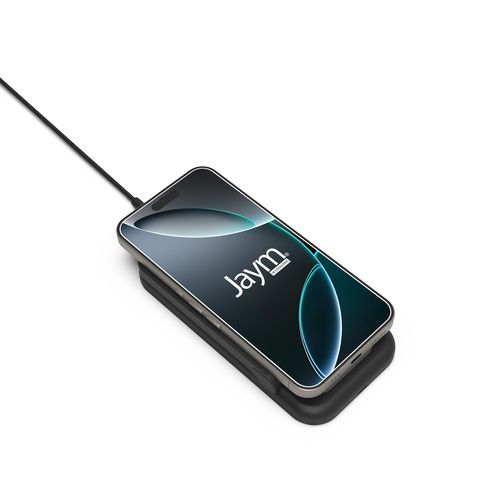 CHARGEUR INTELLIGENT PAD A INDUCTION RAPIDE QI 15W - STAND PLIABLE - NOIR - JAYM®