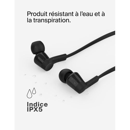 ECOUTEURS FILAIRES USB-C INTRA-AURICULAIRES - CABLE PLAT - NOIR