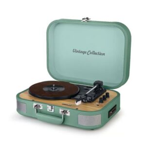 TOURNE-DISQUES VINYLES + FONCTION STEREO BLUETOOTH 2 x 5W VERT - MUSE