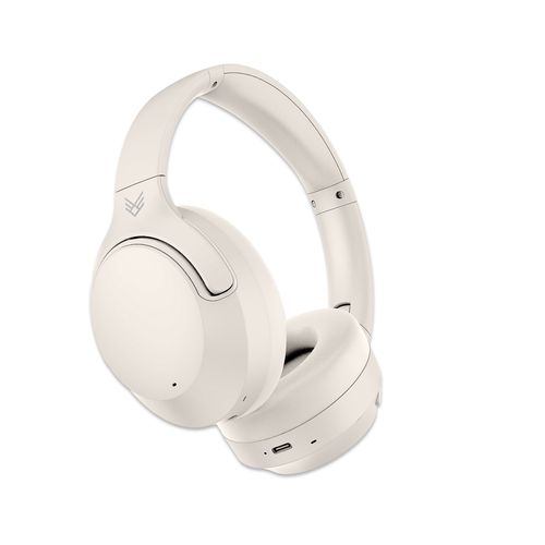 CASQUE AUDIO BLUETOOTH 5.3 NOISE CANCELLING (ANC) - MELOVIBE - CREME - AUDEEO