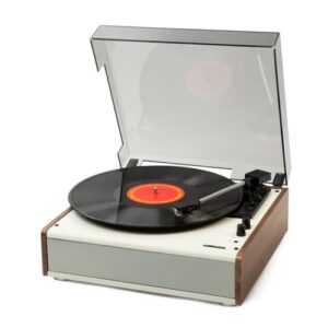 TOURNE-DISQUES VINYLES + FONCTION STEREO BLUETOOTH 2 x 5W + CELLULE AUDIO-TECHNICA - CREME - MUSE