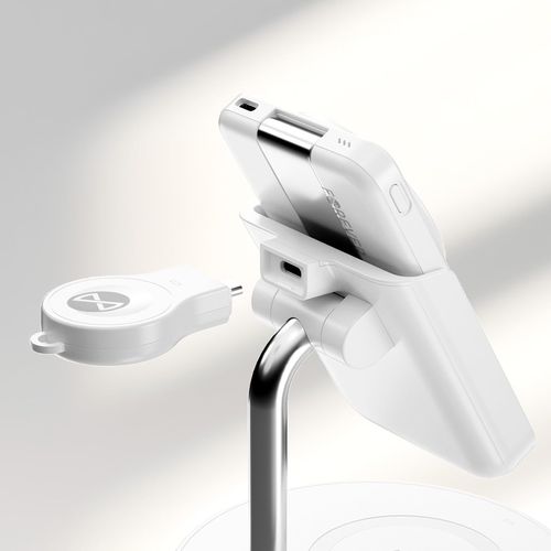 STATION DE RECHARGE INDUCTION 4-EN-1 15W : IPHONE + AIRPODS + WATCH + BATTERIE DE SECOURS