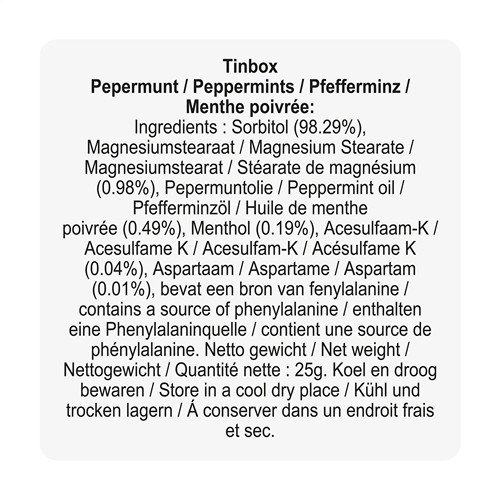 TinBox pastilles à la menthe