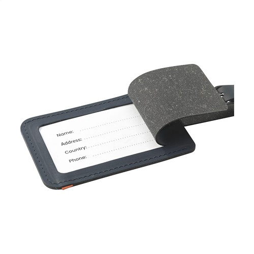 Recycled Leather Luggage Tag 'étiquette de bagage